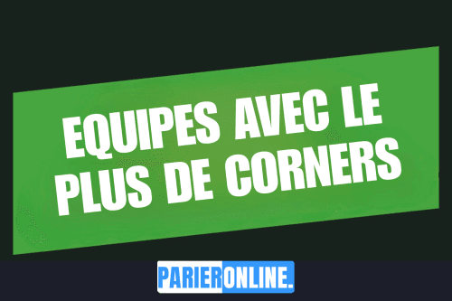 Les équipes qui obtiennent le plus de corners en 2025